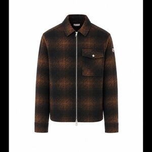 Moncler Men Checked Jersey Zip Jacket